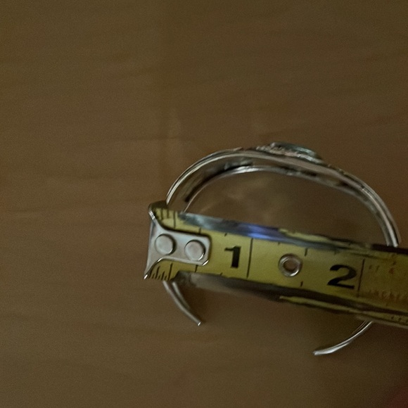 Native American High Grade Turquoise Sterling Cuff Bracelet 26g - Picture 10 of 12